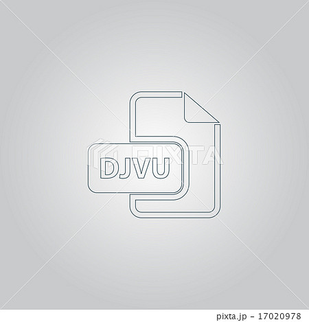DJVU ebook file extension icon vector. DJVU ebook file extension icon vector. 17020978