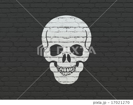 Healthcare concept: Scull on wall background 17021270