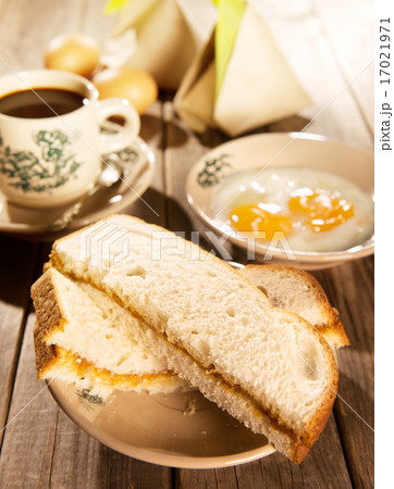 Traditional Malaysian breakfast kaya butter toast 17021971