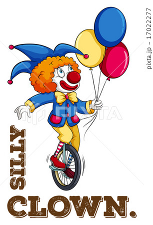 Silly clown with balloon Silly clown with balloon 17022277