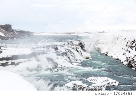 Gulfoss Waterfall Iceland Winter 17024363