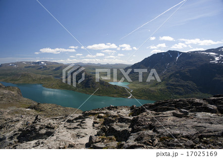 Besseggen Ridge in Jotunheimen National Park Besseggen Ridge in Jotunheimen National Park 17025169