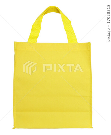 yellow canvas shopping bag isolated on white yellow canvas shopping bag isolated on white 17028218