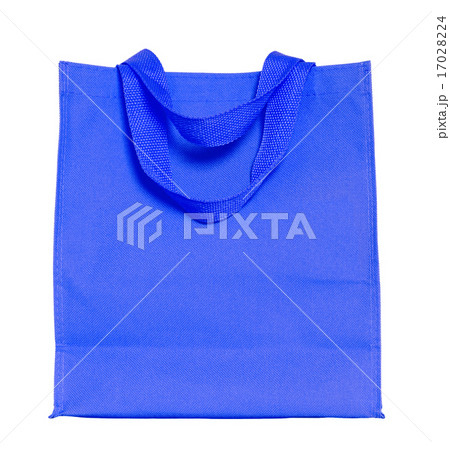 blue cotton bag isolated on white blue cotton bag isolated on white 17028224