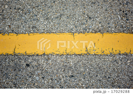 old asphalt texture with yellow line 17029288