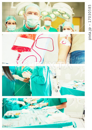 Composite image of medical team speaking of a xray 17030585