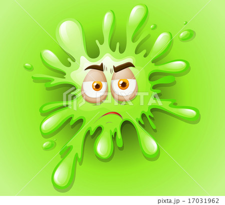 Green splash with face 17031962