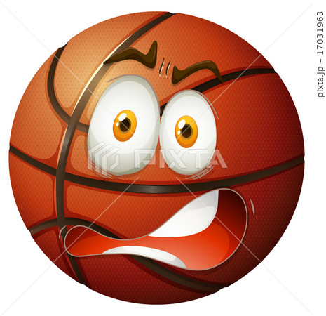 Basketball with shocking face 17031963