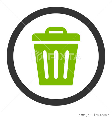 Trash Can flat eco green and gray colors rounded raster icon Trash Can flat eco green and gray colors rounded raster icon 17032807