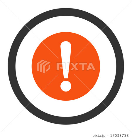 Problem flat orange and gray colors rounded raster icon 17033758