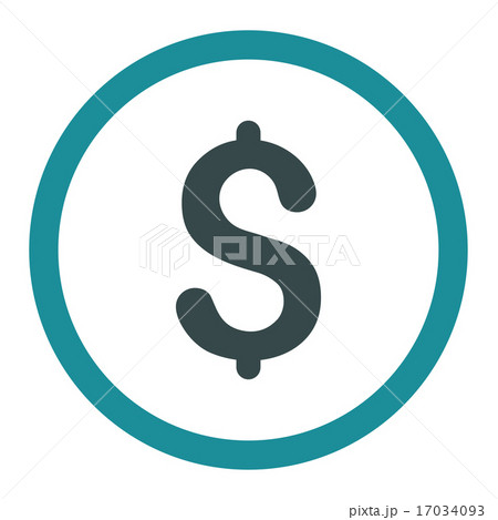 Dollar flat soft blue colors rounded raster icon 17034093