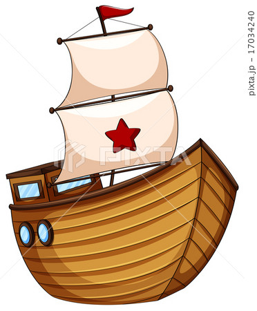 Wooden sailboat with flag Wooden sailboat with flag 17034240