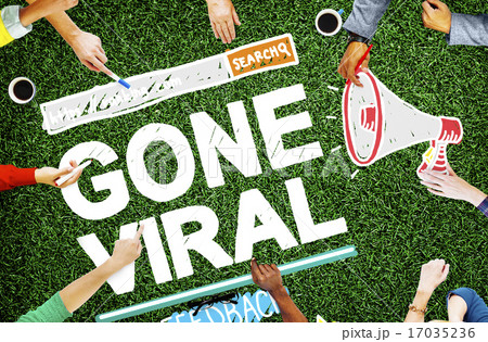 Gone Viral Popular Famous Share Post Concept 17035236