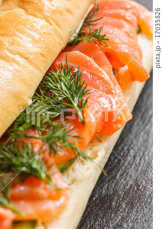 Sandwich with salmon 17035826
