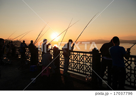 Fishermen On Galata Bridge Fishermen On Galata Bridge 17037796