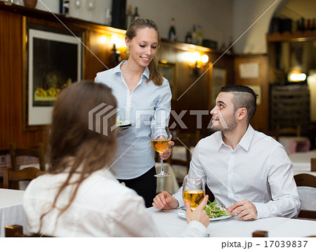 Waitress with beverages Waitress with beverages 17039837