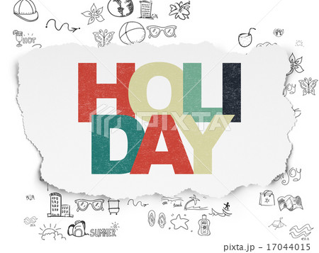 Tourism concept: Holiday on Torn Paper background 17044015