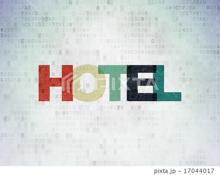 Vacation concept: Hotel on Digital Paper background 17044017