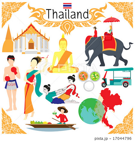 Elements About Thailandのイラスト素材 17044796 Pixta