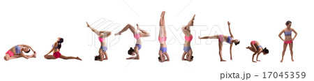 Collection of Yoga poses isolated Collection of Yoga poses isolated 17045359