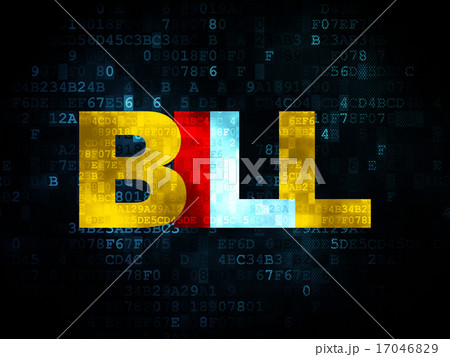 Currency concept: Bill on Digital background Currency concept: Bill on Digital background 17046829