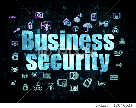 Protection concept: Business Security on Digital background 17046923