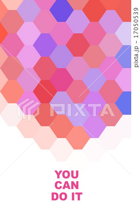 Inspiration Quote - Colorful hexagon pattern Inspiration Quote - Colorful hexagon pattern 17050539