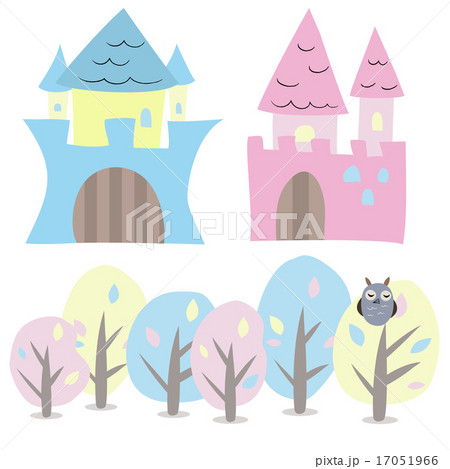 Castle and trees vector set Castle and trees vector set 17051966
