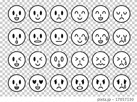 Face Expression Icon Black And White Stock Illustration