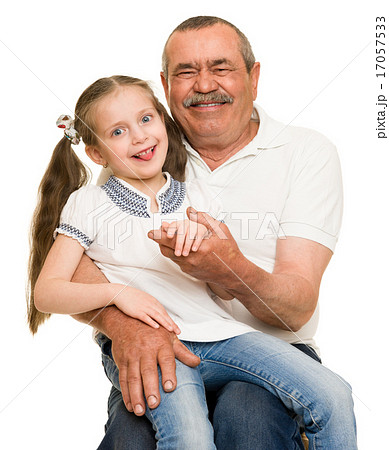 Grandfather and grandchildren portrait 17057533