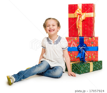girl with gift boxes girl with gift boxes 17057924