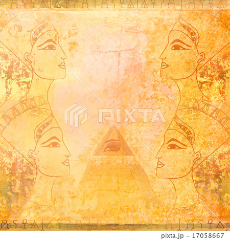 Egyptian queen and Ancient Pyramid Eye Egyptian queen and Ancient Pyramid Eye 17058667