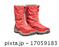 children's red waterproof boots on a white background 17059183