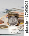 one ruble and the euro (coins and banknotes) 17059203