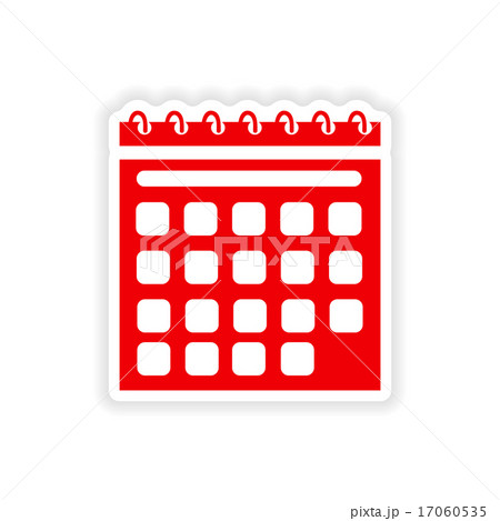 icon sticker realistic design on paper calendar 17060535