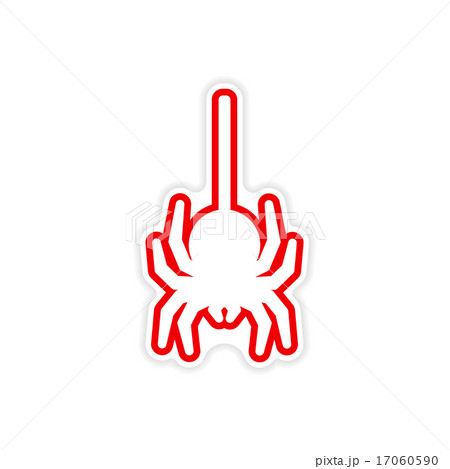 icon sticker realistic design on paper spider 17060590