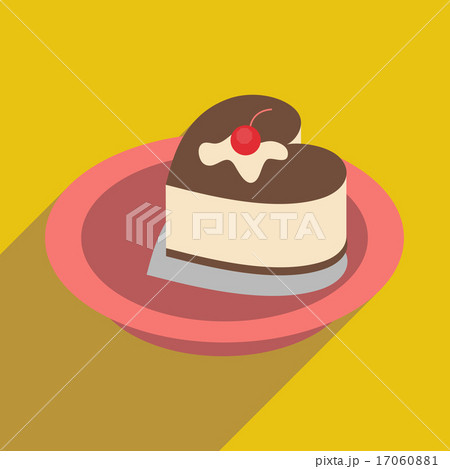 Flat with shadow icon and mobile application ice heart Flat with shadow icon and mobile application ice heart 17060881