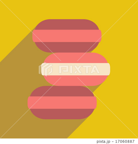 Flat with shadow icon and mobile application ice Cream cookies Flat with shadow icon and mobile application ice Cream cookies 17060887