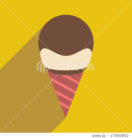 Flat with shadow icon and mobile application ice cream ball 17060892