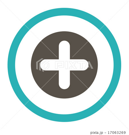 Create flat grey and cyan colors rounded vector icon 17063269