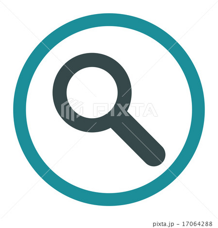 Search flat soft blue colors rounded vector icon 17064288