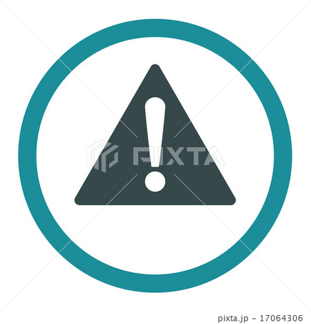 Warning flat soft blue colors rounded vector icon 17064306