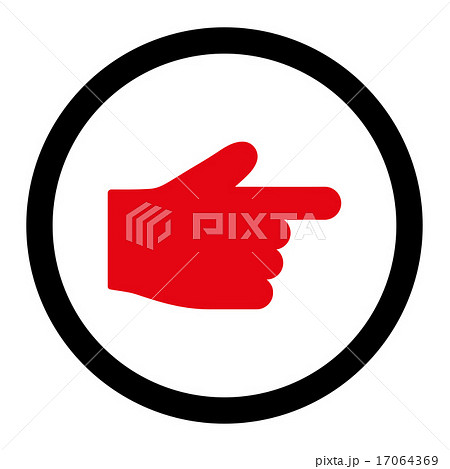Index Finger flat intensive red and black colors rounded vector icon Index Finger flat intensive red and black colors rounded vector icon 17064369