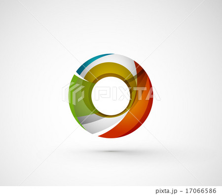 Abstract geometric company logo ring, circle 17066586