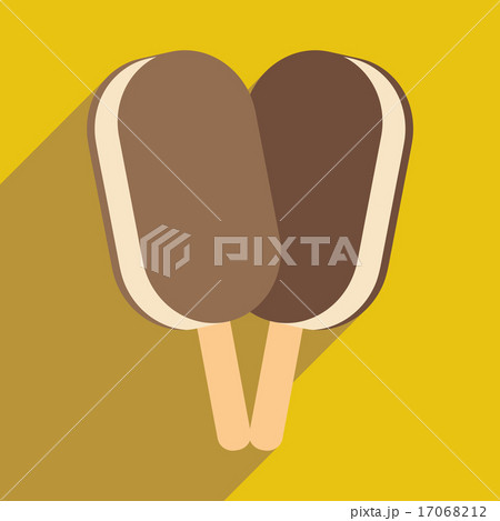 Flat with shadow icon and mobile application ice lolly Flat with shadow icon and mobile application ice lolly 17068212