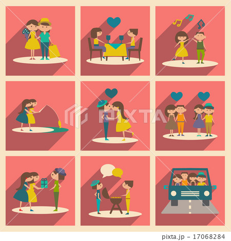 Flat with shadow concept and mobile application relationship Flat with shadow concept and mobile application relationship 17068284