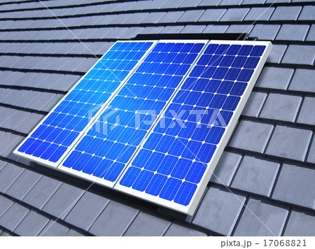 solar-cell array on roof solar-cell array on roof 17068821