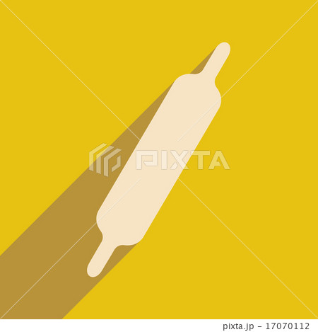 Flat with shadow icon and mobile application rolling-pin Flat with shadow icon and mobile application rolling-pin 17070112
