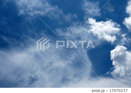 Beautiful rainclouds in the blue sky at Thailand. 17070257