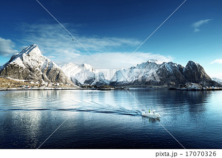 snow in Reine Village, Lofoten Islands, Norway snow in Reine Village, Lofoten Islands, Norway 17070326